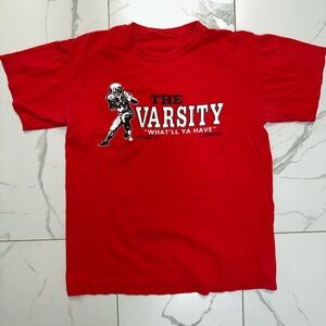 Vintage The Varsity Atlanta Athens Tshirt Short Sleeve Red 0036